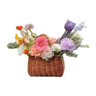 【Flower Plus】-雙北限定- 春色滿園  鮮花花籃(鮮花)