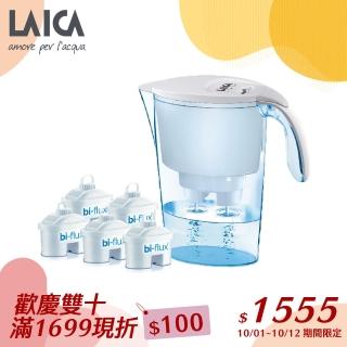 【LAICA 萊卡】礦物質1壺5芯超值限定組(共10個月份濾芯)