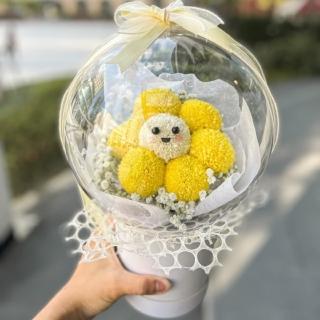 【Flower Plus】-雙北限定- 晴天微笑 波波球花束 畢業花束(鮮花)