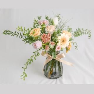 【Flower Plus】-雙北限定- 輕奢香檳  DIY材料包 鮮花宅配(鮮花)