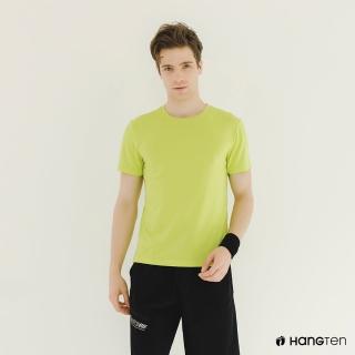 【Hang Ten】男裝-恆溫多功能-REGULAR FIT吸濕排汗機能運動短袖T恤(綠)