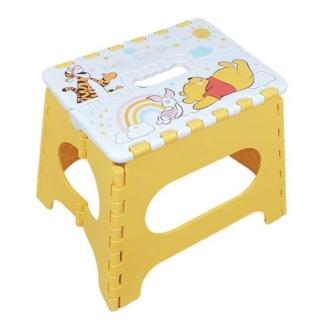 【小禮堂】迪士尼 小熊維尼 兒童攜帶式折疊椅 《黃白彩虹款》(平輸品)