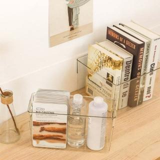 【Finger Pop 指選好物】透明收納盒 小款(透明收納盒 壓克力收納盒 提把收納盒 收納盒 冰箱收納盒)