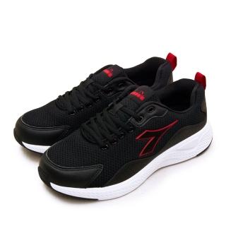 【DIADORA】男 迪亞多那 專業輕量避震慢跑鞋 流線輕跑系列(黑紅 71166)