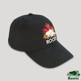 【Roots】Roots 配件- 愛最大加拿大日系列 經典元素棒球帽(黑色)
