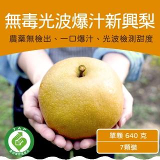 【農頭家-中秋禮盒】無毒光波爆汁新興梨(特大果/7顆裝/4.5公斤)
