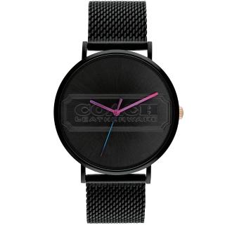 【COACH】經典LOGO米蘭帶男錶-41mm/黑(14602591)