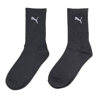 【PUMA】襪子 NOS Crew Socks  深灰 白 男女款 長襪 中筒襪 台灣製 單雙入(BB134508)