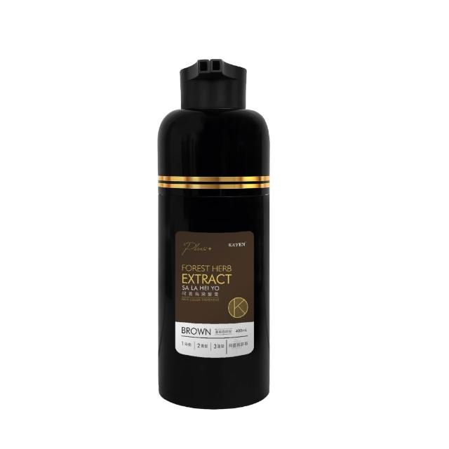 【KAFEN 卡氛】2入組 何首烏染髮膏Plus 400ml(曜石黑/咖啡棕/可可棕) 蓋白髮 快速染髮