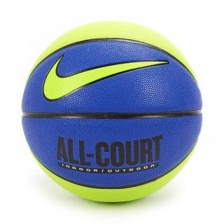 【NIKE 耐吉】Nike Everyday All Court 8P    籃球 7號 橡膠 室內外 藍綠(DO8258-321)
