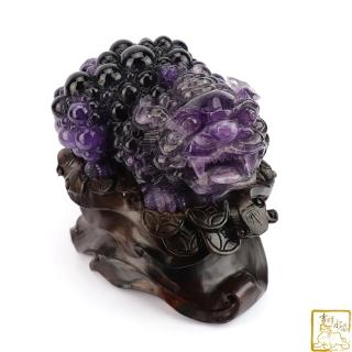 【吉祥水晶】頂級紫水晶貔貅 3.4kg(開運招財)