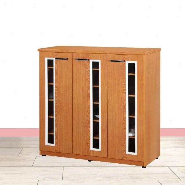 【·Fly· 飛迅家俱】4尺3門緩衝壓克力塑鋼鞋櫃(可水洗)