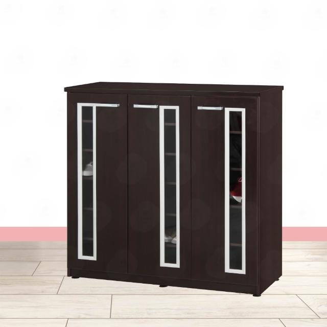 【·Fly· 飛迅家俱】4尺3門緩衝壓克力塑鋼鞋櫃(可水洗)