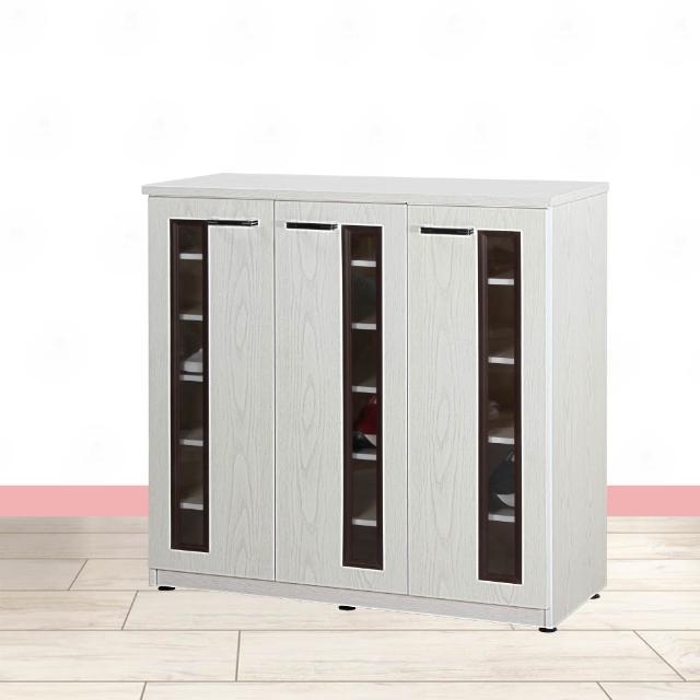 【·Fly· 飛迅家俱】4尺3門緩衝壓克力塑鋼鞋櫃(可水洗)