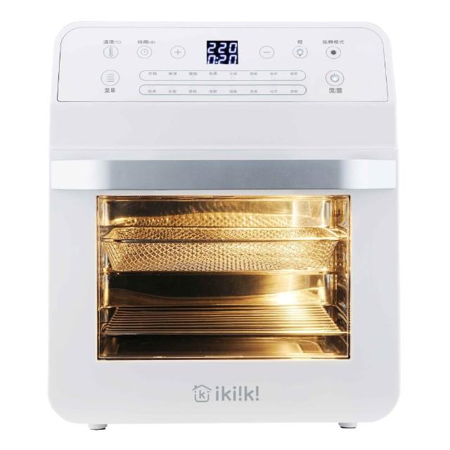 【ikiiki 伊崎】12L智能氣炸烤箱(IK-OT3202白/IK-OT3201綠)