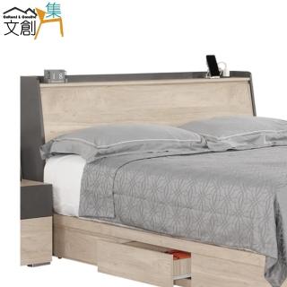 【文創集】羅麗   雙色5尺雙人床頭箱(不含床底＋不含床墊)