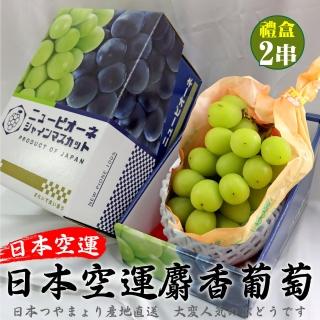 【WANG 蔬果-中秋禮盒】日本空運麝香葡萄禮盒(2串_450-500g/串)
