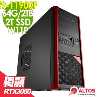 【Acer 宏碁】Altos P10F7 水冷工作站 i9-11900F/64G/2TSSD+2TB/RTX3050 8G/500W/W11P(i9-10900F 水冷)