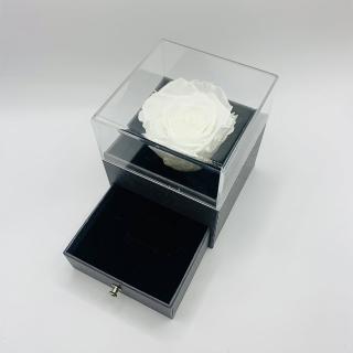 【Blumenladen花寓】質感永生花飾品盒-白色(永生花 永生花禮 恆星花)