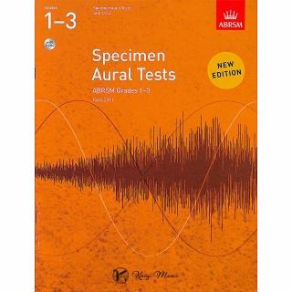 【ABRSM 英國皇家】聽力測驗試題 第1-3級 含2片CD(Specimen Aural Tests Grade 1-3 With 2 CDs)