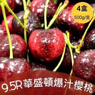 【美味邸家-中秋禮盒】9.5R華盛頓鮮採櫻桃2kg(共4盒;500g/盒)