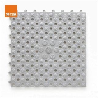 【特力屋】無毒橡膠釋壓拼接地墊4入灰30cm(4入)