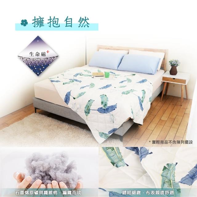 【日本旭川】生命磁MIT石墨烯四季毯被140x225CM(空調被 舒眠毯 四季可用 多款花色)