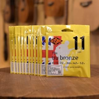 【Rotosound】10套/組 木吉他弦 TB11 Light 80/20 青銅 11-52 英國製(民謠吉他弦)