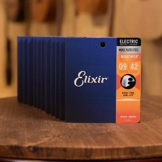 【ELIXIR】12套/組 電吉他弦 12002 NANOWEB Super Light 09-42 美國製