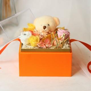 【Flower Plus】愛馬仕橘 永生乾燥花禮盒(永生花乾燥花)