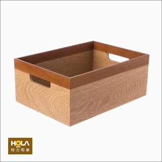 【HOLA】Kiri雙色木質收納盒M