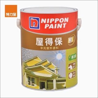 【特力屋】立邦屋得保半光外牆漆 米黃 5L