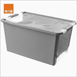 【特力屋】義大利品牌 KIS Bi Box系列 收納箱 附蓋 L尺寸 40L 灰色