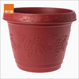 【特力屋】葡桔花盆 1尺 磚紅色