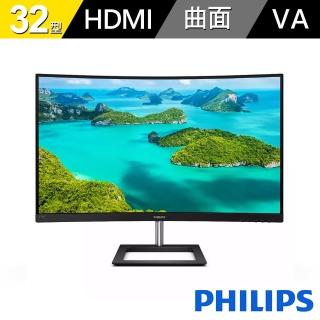 【Philips 飛利浦】32型 322E1C FHD 曲面螢幕顯示器(AMD FreeSync/VA/1920x1080)