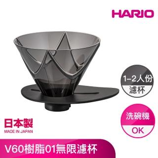 【HARIO】V60 樹脂01無限濾杯 1〜2杯(VDMU-02-TB)