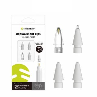10250796 OL 【SwitchEasy 魚骨牌】iPad 觸控筆筆尖 4入組(筆頭通用原廠 Apple Pencil)