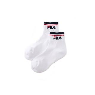 【FILA】基本款半毛巾短襪-白(SCW-5005-WT)