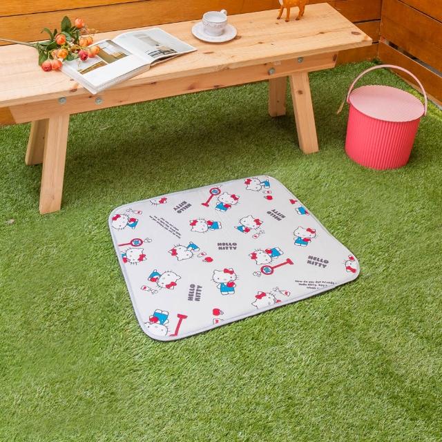 【格藍傢飾】Hello Kitty夏季涼感支撐空氣41X41坐墊(聯名坐墊涼墊省電透氣坐墊可水洗)