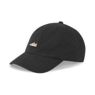 【PUMA】鴨舌帽 Dad Cap 男女款 黑 六片式 棒球帽 老茂 弧形 復古 調節扣(02367901)
