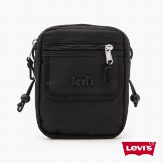 【LEVIS】男女同款 機能系掛繩側背包 / 質感立體膠印Logo 黑 人氣新品