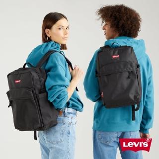 【LEVIS】男女同款 經典後背包 / Logo刺繡布章 / 回收再造纖維 / 黑 人氣新品