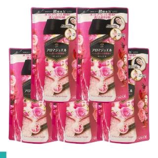 【P&G】洗衣芳香顆粒 415ml袋裝 黑紅色 5入組(玫瑰花香)