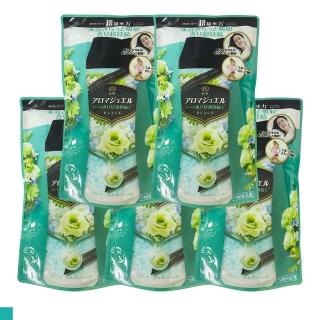 【P&G】洗衣芳香顆粒 415ml袋裝 黑綠色 5入組(翡翠花香)