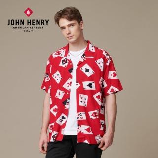 【JOHN HENRY】JH-LOGO撲克古巴領襯衫