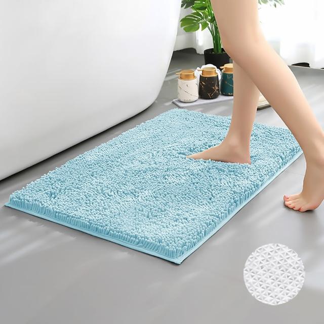 【ANTIAN】2入組 雪尼爾加厚防滑吸水地墊40*60cm(高密度絨毛/浴室用/止滑升級)