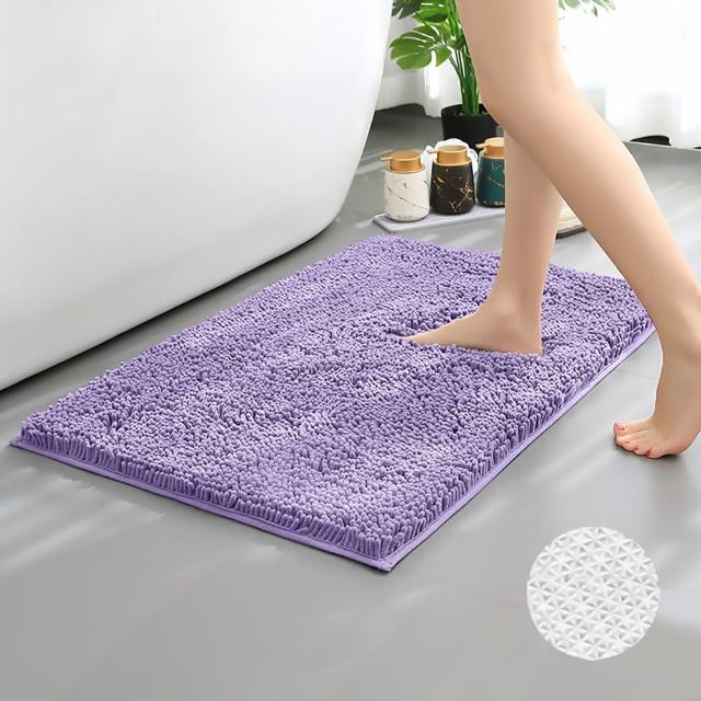 【ANTIAN】2入組 雪尼爾加厚防滑吸水地墊40*60cm(高密度絨毛/浴室用/止滑升級)