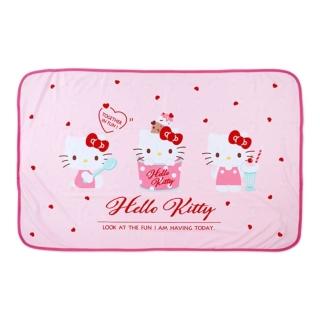 【小禮堂】Hello Kitty 涼感冷氣毯 70x110cm 冰淇淋 《炎夏企劃》(平輸品)