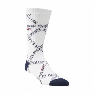 【REEBOK】襪子 Classic 男女款 白 深藍 紅 長襪 中筒襪 加厚 標語 穿搭 休閒(GD1028)