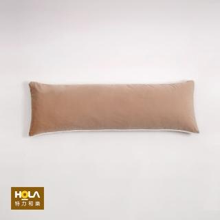 【HOLA】warm touch石墨烯斜紋滾邊長抱枕120x40cm-棕米